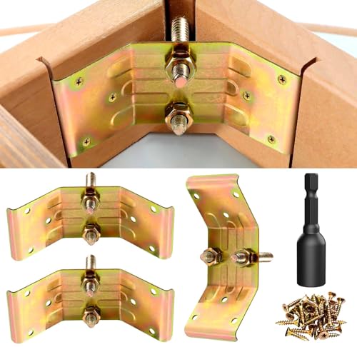 Pisman Table Leg Brackets Heavy Duty, Corner Braces for Wood Furniture - size: Table Leg Brackets with HB