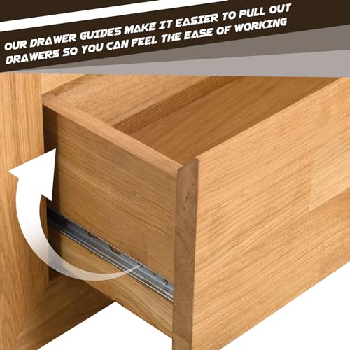 Ripeng 20 Set Drawer Slides and Guides Replacement with Stoppers