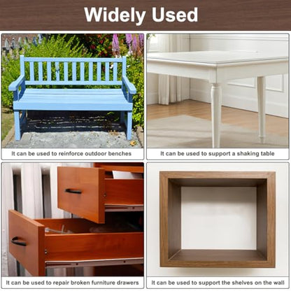 10 Pcs White L Bracket 4 Inch Heavy Duty Stainless Steel Corner Braces, 90 Degree Joint Right Angle Brackets for Wood, Floating Shelf, Cabinet, DIY Frame, with Screws - size: White 4in x 4in L-Shaped