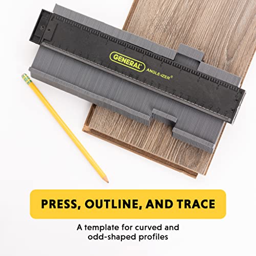 General Tools Contour Gauge 833 - 10" Angle Finder Tool for Home Improvement - Gadgets for Men - size: 10-Inch