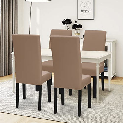 Easy-Going Stretch Dining Room Chair Slipcovers Set of 4, Camel - color: Camel