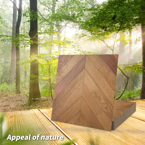 Art3d 30-Pack Herringbone Peel and Stick Floor Tiles (30 Sq.Ft), Brown - color: Herringbone - Brown