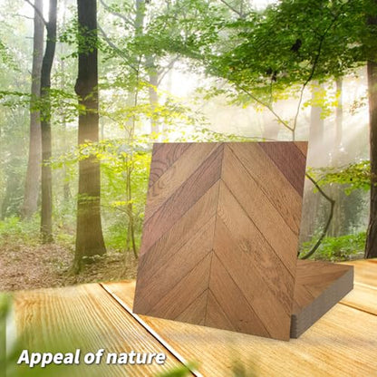 Art3d 30-Pack Herringbone Peel and Stick Floor Tiles (30 Sq.Ft), Brown - color: Herringbone - Brown