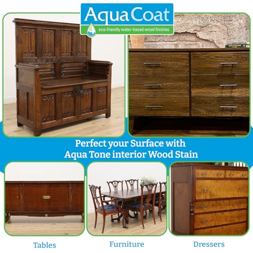 Aqua Coat Aqua Tone Water-Based Wood Stain (5-Gallon, Provincial) - color: Provincial, size: 5 Gallon