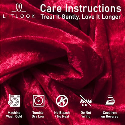 Panne Crushed Velvet Fabric by the Yard - 58/60" Wide Velvet Velour Cloth - Luxurious Fabric for Sewing Dresses, Upholstery & DIY Crafts - 97% Polyester 3% Spandex - Acaiberry - 2 Yards - color: Acaiberry, size: Precut 2 Yards