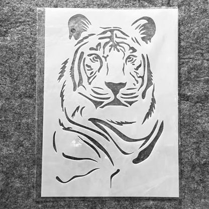 TIAMECH A4 Reusable Tiger Stripe Stencil for Painting - style: Tiger Stripe