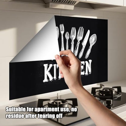 Nuxovilar Kitchen Backsplash Peel and Stick Wallpaper,17.72"x27.56" - color: A-Black