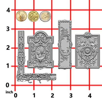 Art Mold for Polyclay Air Dry Clay Plaster, Frame and Plaque - color: Frame and Plaque
