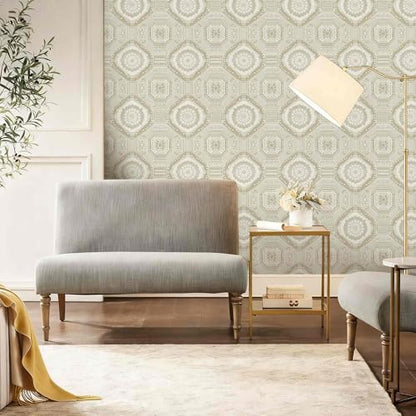 Moroccan Geometric Peel and Stick Wallpaper, Boho Tile Pattern Wallpaper - color: ML-M047, size: 17.7" x 118"