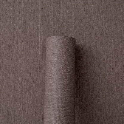 Haimin Fabric Wallpaper 24" x 393" Peel and Stick Textured Contact Paper - color: Brown