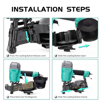 DOTOOL Roofing Nailer CN45C, 15 Degree Roofing Nail Gun