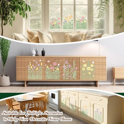 9 Pcs Large Wildflower Wall Stencils for Painting 11x14.5 Inch - style: Wildflower