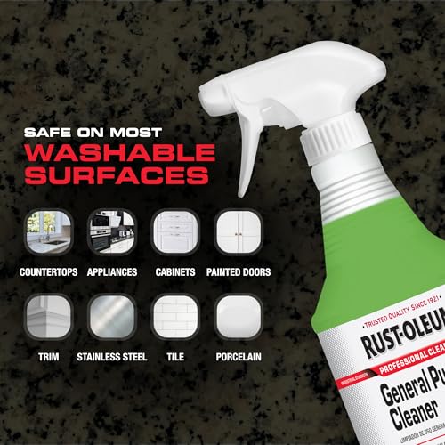 Rust-Oleum Professional Cleaners General Purpose Cleaner | Trigger Spray 32 oz Carafe Bottle | Professional Strength | Ready to Use - size: 32 Fl Oz (Pack of 1)