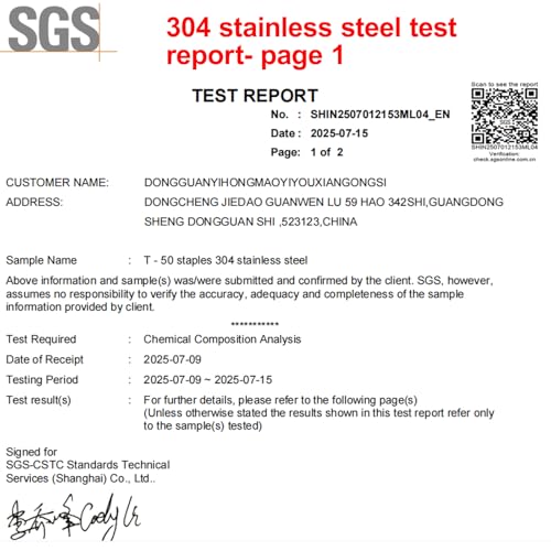20 Gauge 304 Stainless Steel T/50 Staples, 3/8" Crown,1/4" Leg - size: 1/4"--1008 pcs