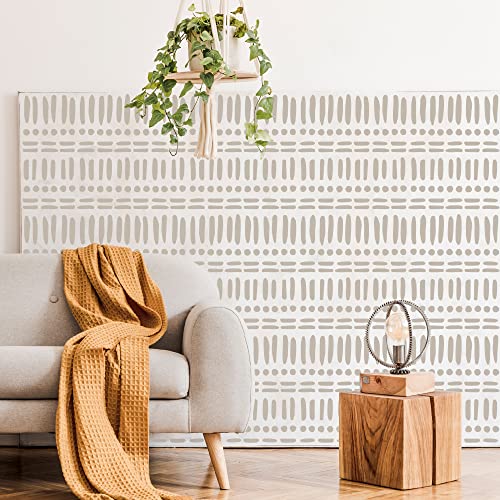 6 Pcs 14" Large Reusable Scandinavian Boho Geometric Wall Stencils