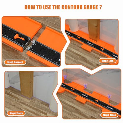DODOWIN 10 Inch Contour Gauge Profile Tool with Unlimited Connection - size: 10-Inch