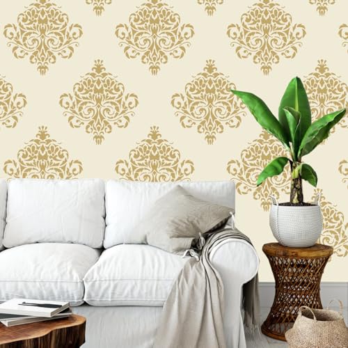 Damask Stencils for Walls 12inch Damask Stencil - style: Damask 02