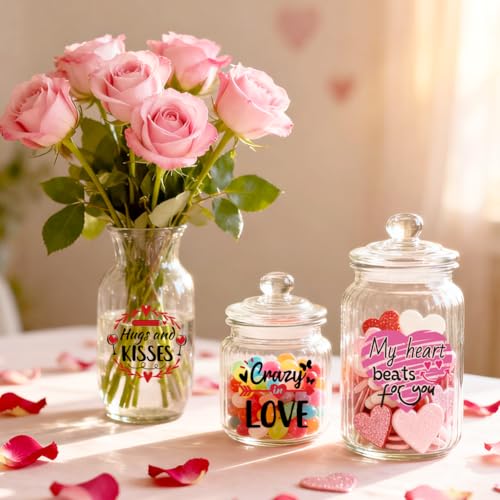 Peacoblue Valentine Quotes Rub On Transfers for Craft, Transfer Sticker - style: Valentine's Day Romantic Text