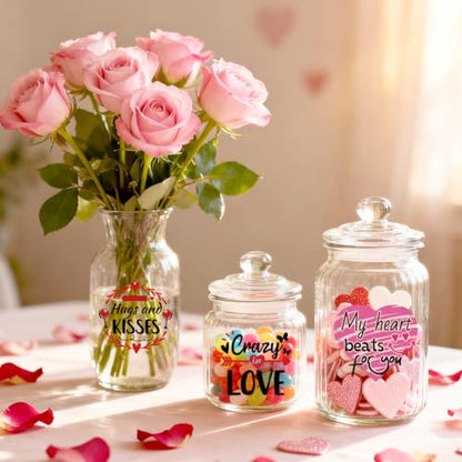 Peacoblue Valentine Quotes Rub On Transfers for Craft, Transfer Sticker - style: Valentine's Day Romantic Text