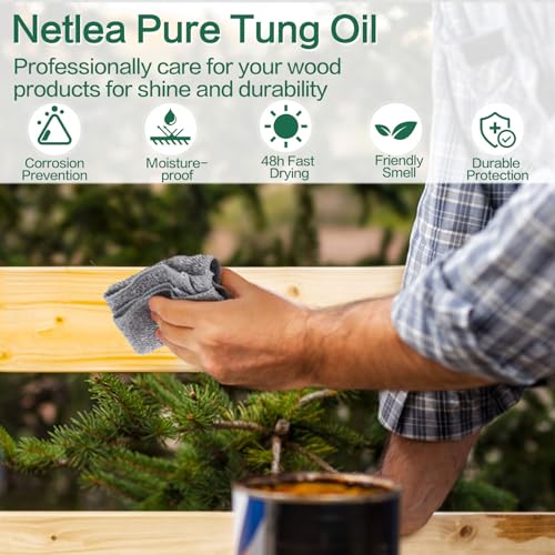 100% Pure Tung Oil 135oz – Natural Finish for Wood & Floors - size: 135OZ Tung Oil