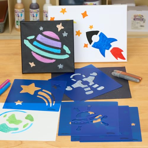 Colorations Space Stencil Set - Set of 12 - style: Outer Space 12PK