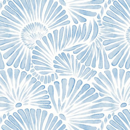 Ismoon Blue and White Wallpaper Peel and Stick Wallpaper Boho 17.3in x 6.56ft Removable Coastal Geometric Wall Paper for Bathroom Bedroom Nursery Home Wall Waterproof Vinyl - color: Blue and White, size: 17.3" x 78.7"