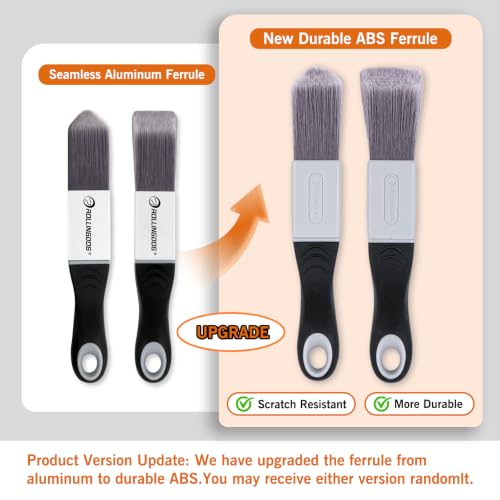 ROLLINGDOG Paint Brush for Trim Edging Paint Brush 2PC - color: 2pc Detail Brush Set