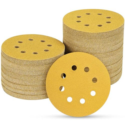 100PCS 5 Inch Sanding Discs 150 Grit Random Orbit Sander Sandpaper - style: Advanced Aluminum Oxide