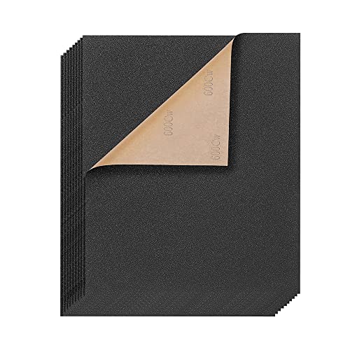 20Pcs Wet Dry Sandpaper Sheets Grit 600, 9’’ x 11’’ Premium Silicon Carbide Auto Sand Paper - size: Grit 600