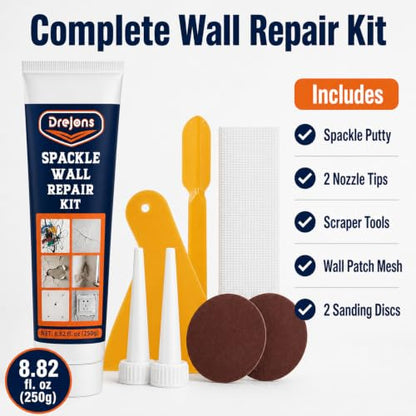 Drywall Repair Kit, Wall Spackle Paste with Scraper for Holes and Cracks