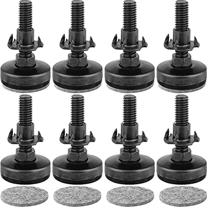 Anwenk Furniture Levelers Heavy Duty Furniture Leveling Feet Adjustable Leg Levelers for Cabinets Sofa Tables Chairs Raiser, Support 2640LBs, T- Nut Kit 3/8”-16 Thread, Large Base - 8 Pack,Black - color: Black 8-pack