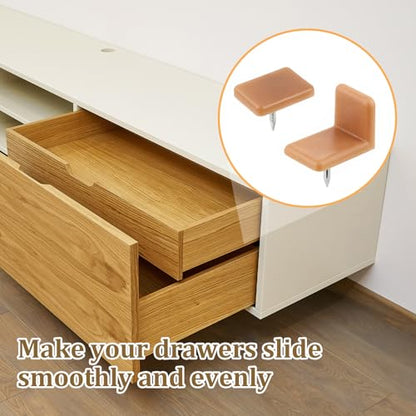 Drawer Glides 30 PCS Plastic Drawer Slides Drawers Glides Bottom Mount for Repairing Dressers, Making All the Drawers Slide Smoothly 20 Square and 10 PCS L Shape