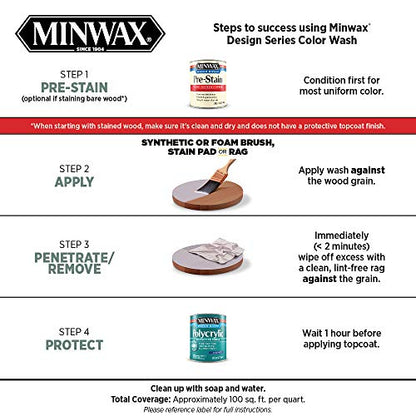 Minwax Color Wash Stain, Barnwood Brown, 1 qt | Semi-Transparent | Pack of 3 | Transparent Layering - color: Barnwood Brown, size: 1 Quart (Pack of 3)
