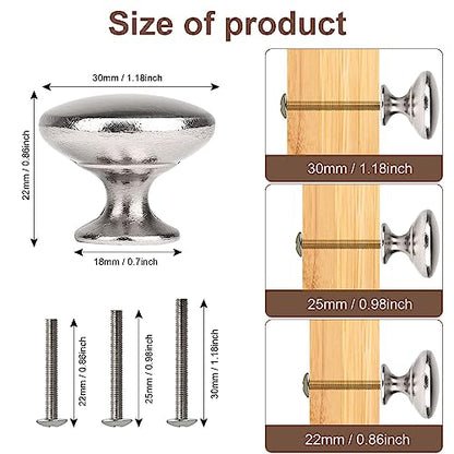 10x Satin Brushed Nickel Cabinet Knobs Drawer Knobs - color: Brushed Nickel, size: 10
