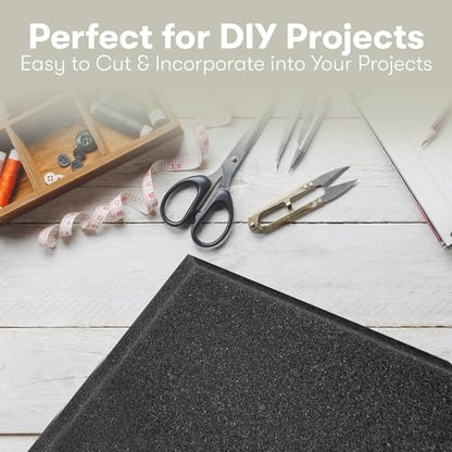 FoamTouch 3" x 24" x 72" Upholstery Foam, Charcoal - size: 3" x 24 " x 72"