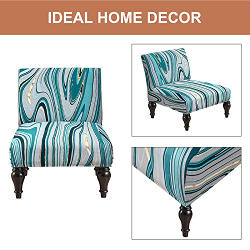 Eco-Ancheng Armless Chair Slipcover - Removable, Washable, Printed Accent Chair Covers for Living & Dining Room - color: A13