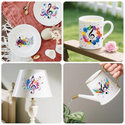 Peacoblue Colorful Music Notes Rub On Transfers for Craft, Transfer Sticker - style: Colorful Music Notes