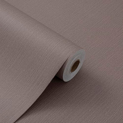 Haimin Fabric Wallpaper 24" x 393" Peel and Stick Textured Contact Paper - color: Brown