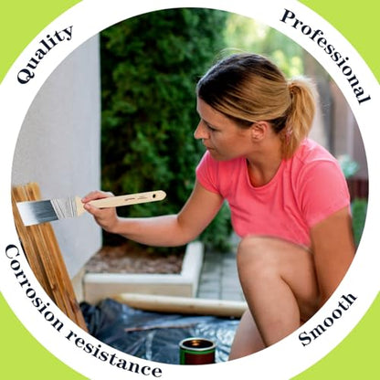 Wesquer 1.5 Inch Angled Paint Brushes 12 Pack Bulk Professional Wall Stain - size: 1.5inch (12 pack)