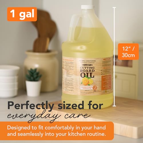 CLARK's Cutting Board Oil 128 oz, Food Grade Mineral Oil with Citrus Scent - style: Orange & Lemon Extract - 128 Oz