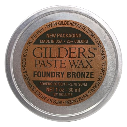 paste, Gilders paste wax 1 ounce canister, gilders wax paste 30 ml canister (FOUNDRY BRONZE)