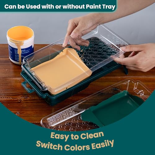 Paint Roller Kit, 14 Pack, 4 Inch Paint Roller with Tray Liners
