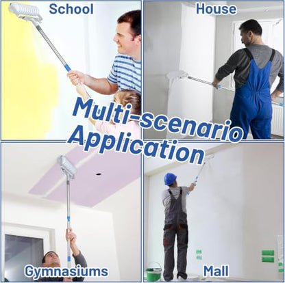 12 Pcs Paint Roller Kit with Extension Pole