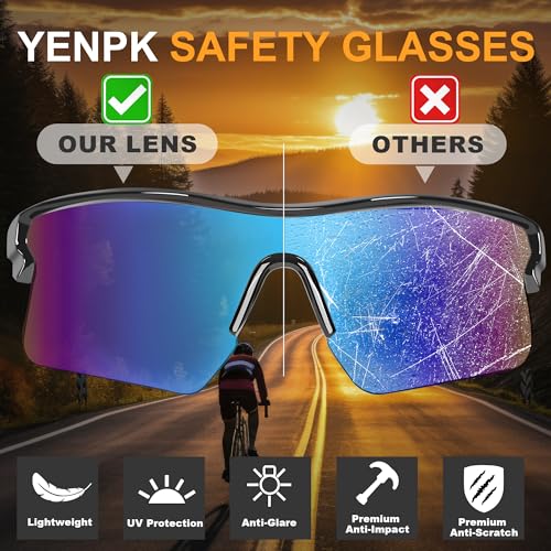 Safety Glasses for Men, Anti Scratch & UV Protection Work Glasses - color: 6pack-multicolor