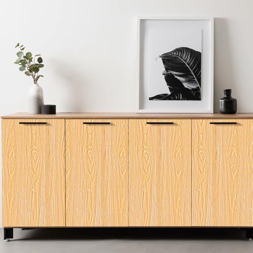 Wood Grain Contact Paper 15.7" x 236" Peel and Stick Wallpaper Oka - color: Oka, size: 15.7" x 236"