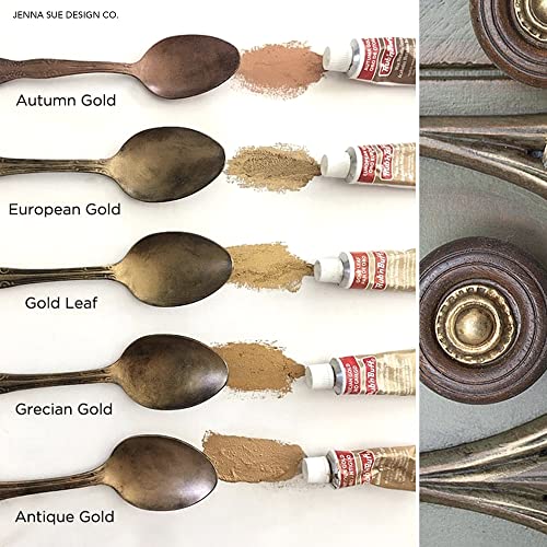 Rub n Buff Wax Metallic Silver Leaf, Rub and Buff Finish, 0.5-Fluid Ounce, Pixiss Blending and Application Tools for Applying Metallic Wax Paint - color: Silver Leaf