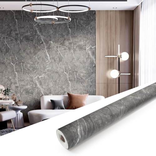 Marble Peel and Stick Waterproof Wall Paneling, 118" x 47" Bardiglio Grey Matte Finish Self-Adhesive Backsplash Tile Vinyl Wall Panel for Kitchen Bathroom Wall Decor, Covers 38.75 Sq. Ft. - color: Matte Bardiglio Grey