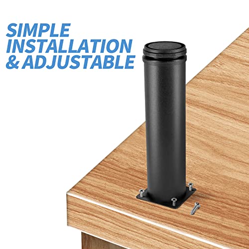 Stainless Steel Adjustable Furniture Legs 6 Inch - Black - 4pcs - color: Black, size: 6"
