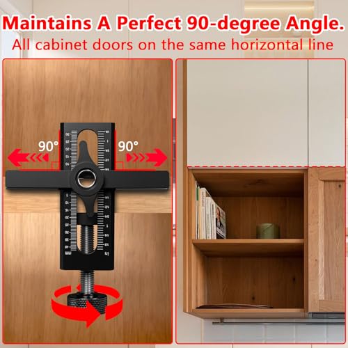 2 in 1 Cabinet Door Installation Jig Adjustable Hinge Drill Locator Tool