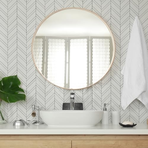 Yipscazo 10-Sheet Herringbone Backsplash Peel and Stick Tile, Polished White PVC Stick on Backsplash for Kitchen, Waterproof Self Adhesive Wall Tile for Bathroom - color: Polished White